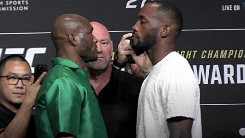 UFC 278 Pre-fight Press Conference Face-offs Video