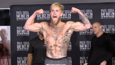 Jake Paul vs. Anderson Silva Officially Weigh-in | Video