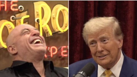Joe Rogan, Trump Roast Kamala Abandoning Her Left-Wing Policies and Stealing Trump’s: ‘I’m Gonna Send Her a MAGA Cap’
