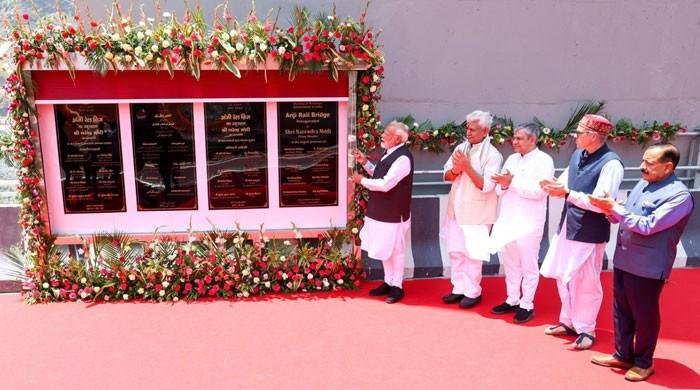 PM Modi inaugurates strategic railway in IIOJK