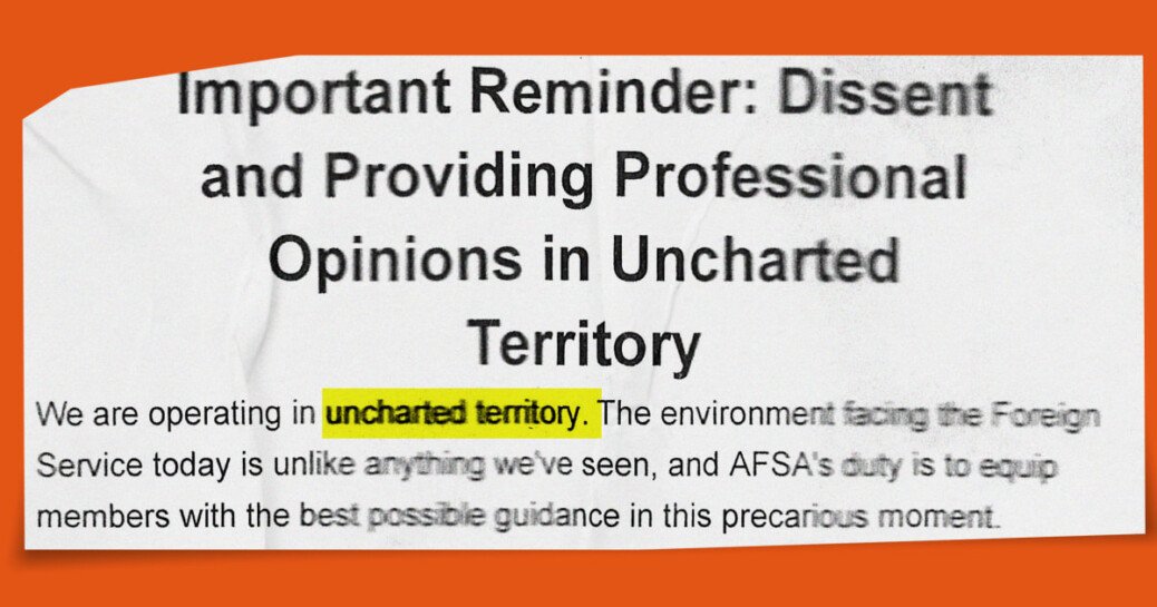 U.S. diplomats say they are reluctant to share inconvenient truths with the Trump administration