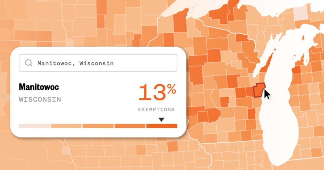 Mapping where childhood vaccination rates are lowest