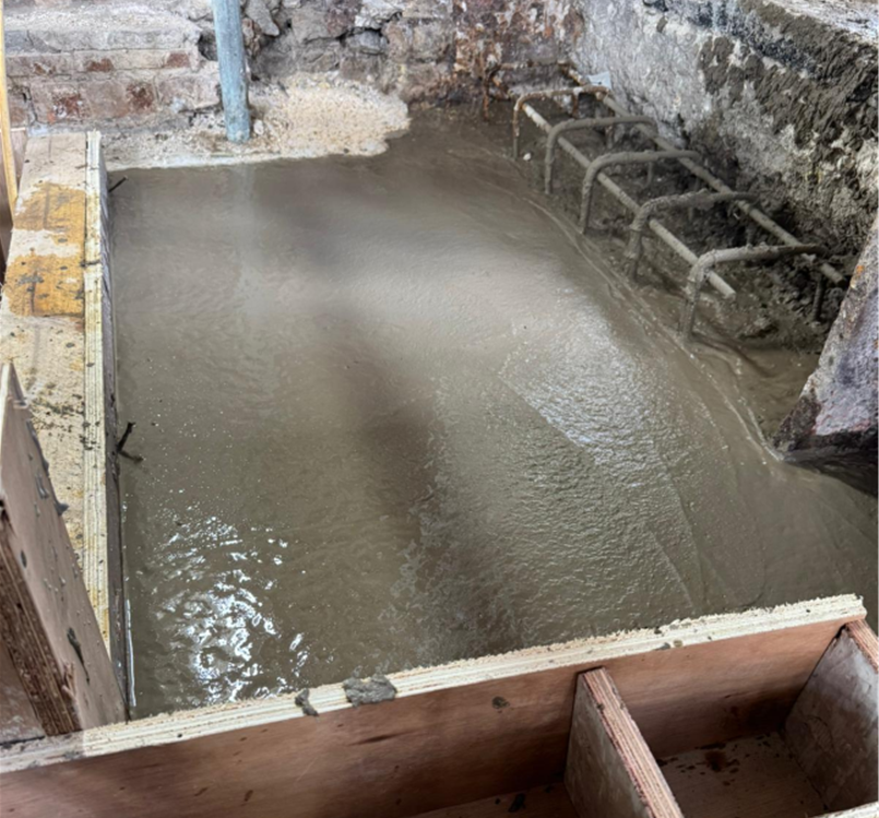 Novel concrete mixes at the Museum of London