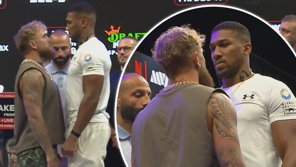 Anthony Joshua and Jake Paul face off for the first time!